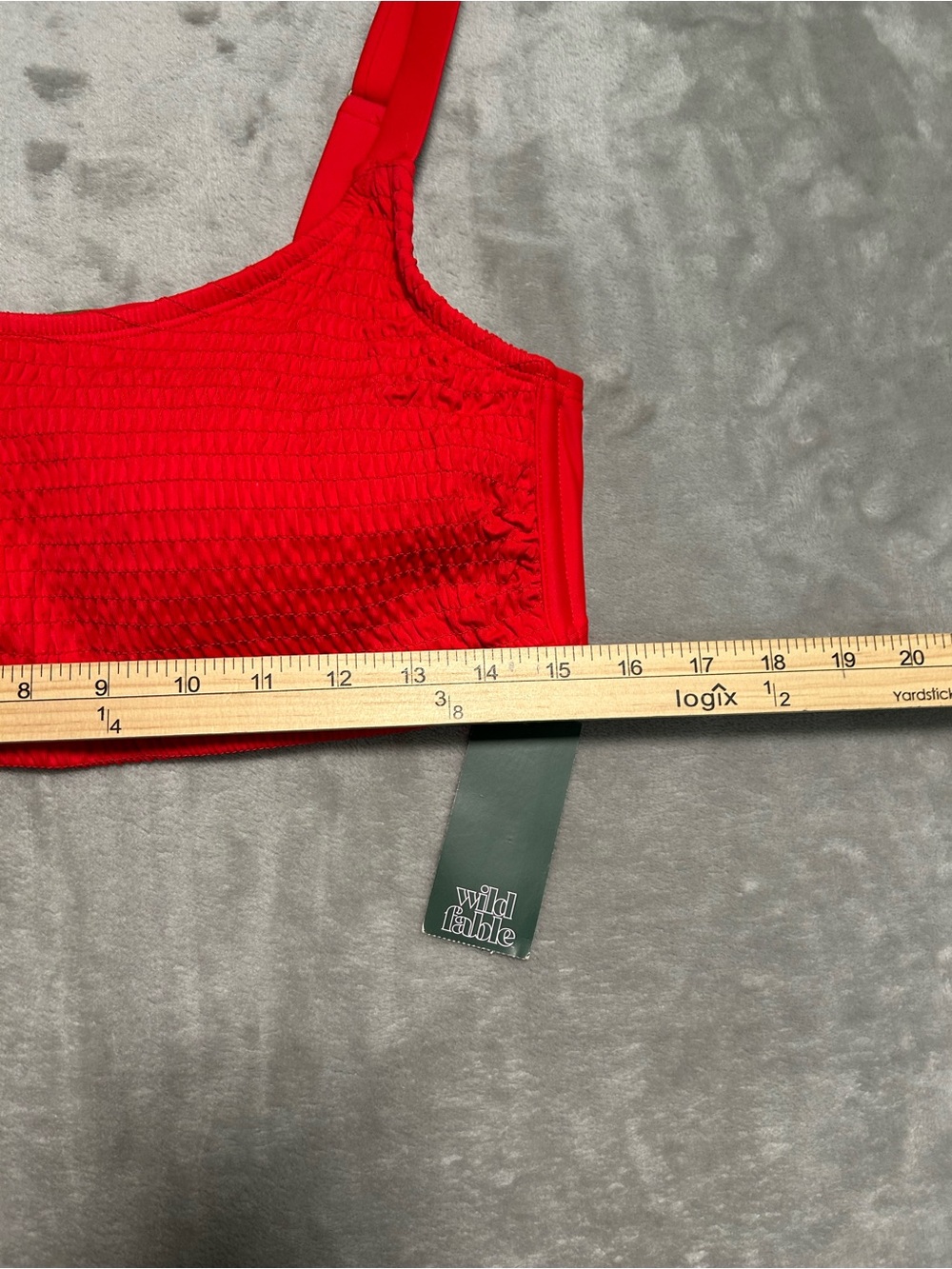 Wild Fable Smocked Bikini Top Women’s 1X Red - Picture 7 of 8